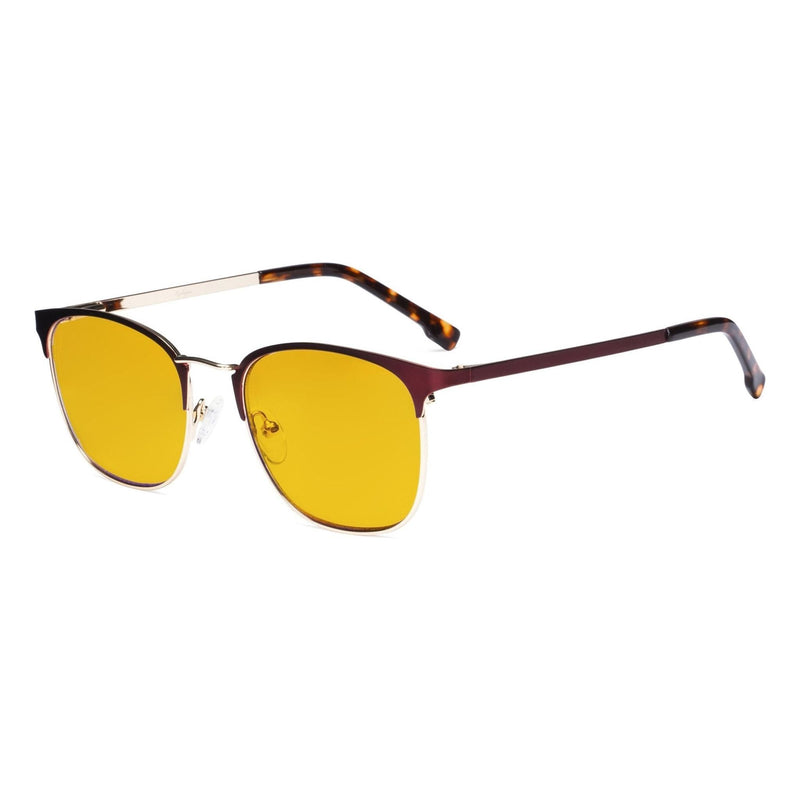 eyekeeper.com Blue Light Filter Glasses Classic Reading Glasses LX19018-BB90 Eyeglasses Goldenrod Red / without magnification