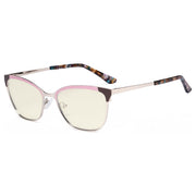 eyekeeper.com Ladies Stylish Blue Light Filter Eyeglasses LX19034-BB40 Eyeglasses Antique White Brown / without magnification