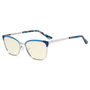 eyekeeper.com Ladies Stylish Blue Light Filter Eyeglasses LX19034-BB40 Eyeglasses White Smoke Blue / without magnification