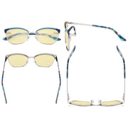 eyekeeper.com Cat-eye Blue Light Blocking Eyeglasses LX19034-BB60 Eyeglasses Light Gray Blue / without magnification,Brown / without magnification,Purple / without magnification,Red / without magnification
