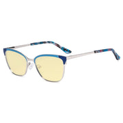 eyekeeper.com Cat-eye Blue Light Blocking Eyeglasses LX19034-BB60 Eyeglasses White Smoke Blue / without magnification