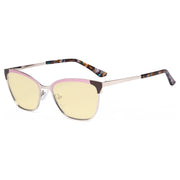 eyekeeper.com Cat-eye Blue Light Blocking Eyeglasses LX19034-BB60 Eyeglasses Wheat Brown / without magnification