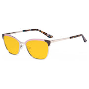 eyekeeper.com Cat-eye Stylish Blue Light Blocking Eyeglasses LX19034-BB90 Eyeglasses Goldenrod Brown / without magnification