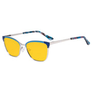eyekeeper.com Cat-eye Stylish Blue Light Blocking Eyeglasses LX19034-BB90 Eyeglasses White Smoke Blue / without magnification