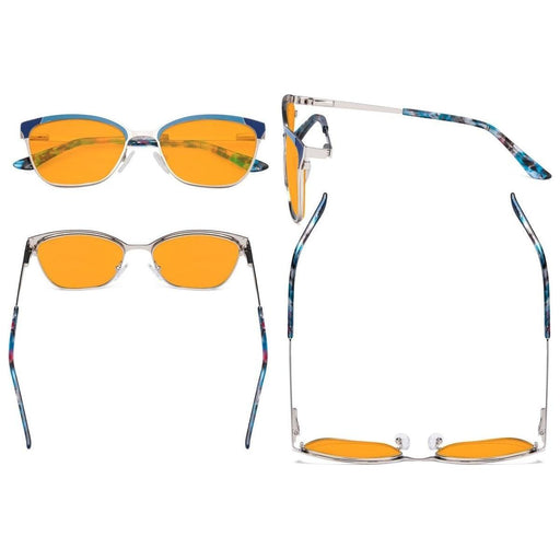 eyekeeper.com Cat-eye Blue Light Blocking Eyeglasses LX19034-BB98 Eyeglasses Goldenrod Blue / without magnification,Brown / without magnification,Purple / without magnification,Red / without magnification