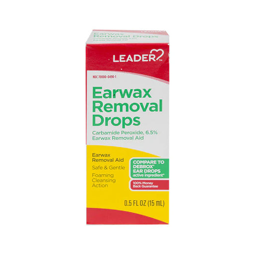 Leader Leader Ear Drops Wax  Removal Drops 0.5 Oz Ear Drops Light Gray