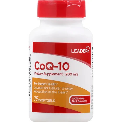 Leader LEADER® Co-enzyme q10 200mg softgels 75 ct Vitamins & Supplements White Smoke