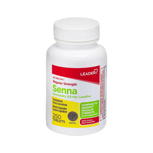 Leader Leader Laxative Sennosides 8.6Mg Tablets 250 Ct Laxative Sennosides Lavender