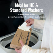 ZeroWasteStore.com Laundry Detergent Sheets Laundry Detergent Black Fresh Linen,Unscented