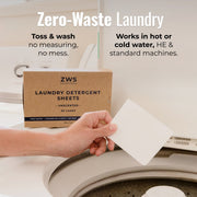 ZeroWasteStore.com Laundry Detergent Sheets Laundry Detergent Light Gray Fresh Linen,Unscented