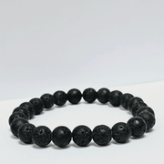 ZAQ Skin & Body Lava Bracelet - Courage Light Gray 6mm,8mm,10mm