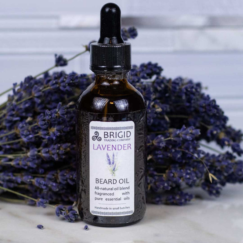 Brigid Trading Company Lavender Natural Beard Oil - The Herb of Royalty Beard Oil Light Gray