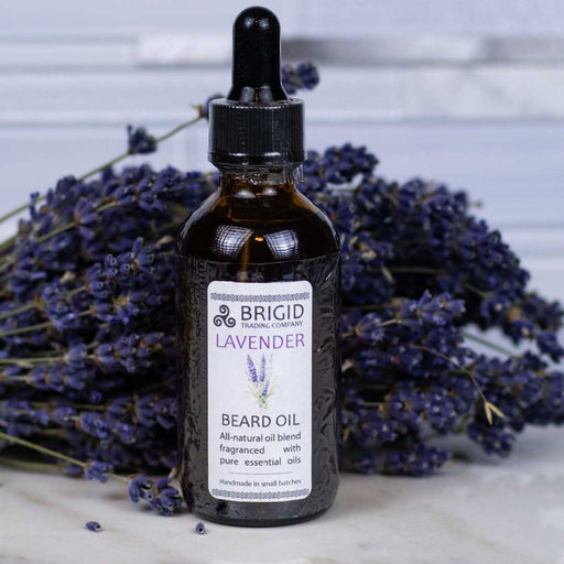 Brigid Trading Company Lavender Natural Beard Oil - The Herb of Royalty Beard Oil Light Gray