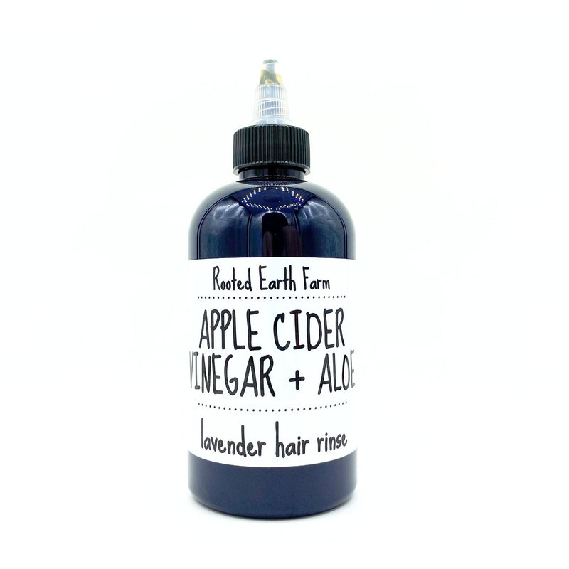 Rooted Earth Farm + Apothecary Herbal Aloe Vinegar Hair Rinse Hair + Nail Care White Smoke Rosemary,Lavender