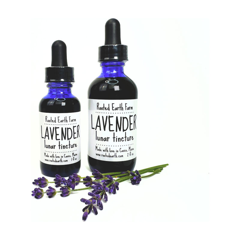 Rooted Earth Farm + Apothecary Lavender Tincture Tinctures + Capsules White Smoke 1 oz,2 oz
