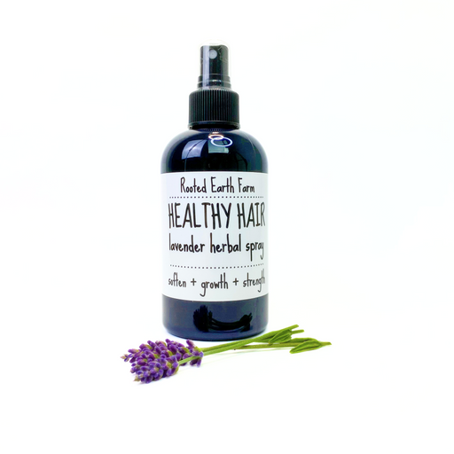 Rooted Earth Farm + Apothecary Healthy Hair Spray Hair + Nail Care White Smoke Lavender