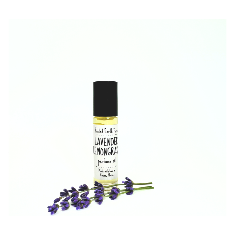 Rooted Earth Farm + Apothecary Lavender Lemongrass Perfume Oil Natural Perfumes White Smoke