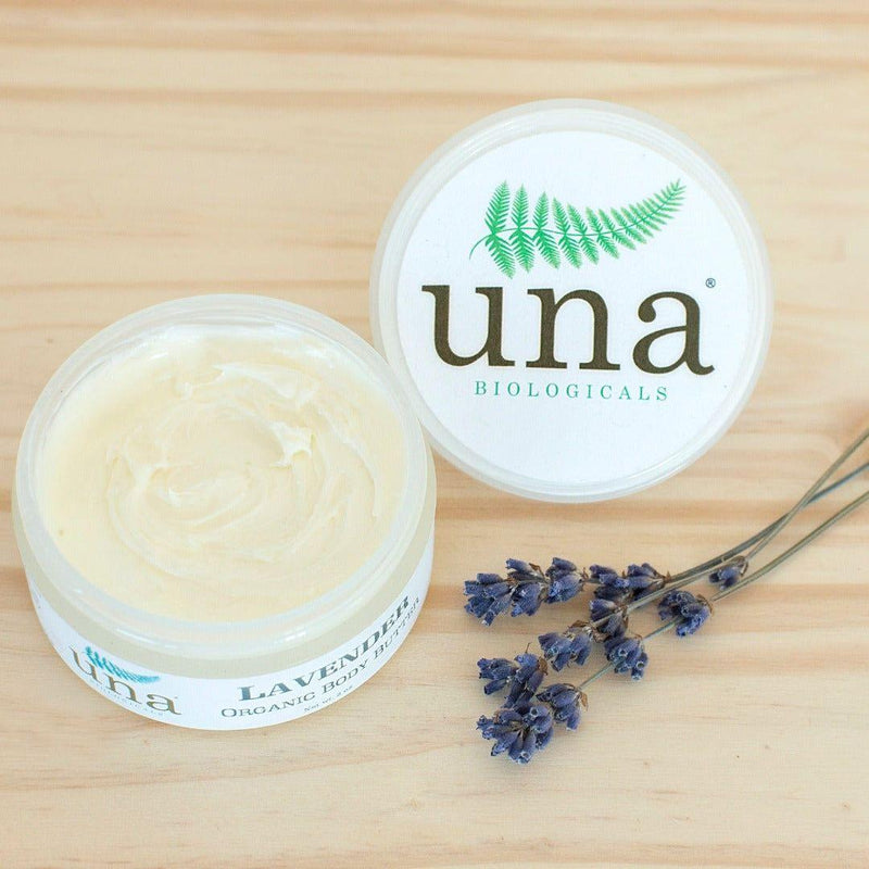 Una Biologicals® Lavender Body Butter | Natural Body Lotion | Una Biologicals Body Butter Light Gray 2 oz travel size