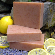 Chagrin Valley Soap & Salve Natural Soap: Lemon Lavender Soap Dim Gray Travel Size Bar 1.7 oz