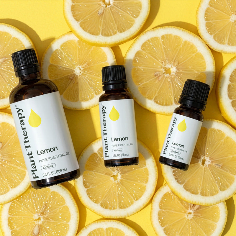 Plant Therapy Lemon Essential Oil Essential Oil Dark Khaki 10 mL,30 mL,100 mL