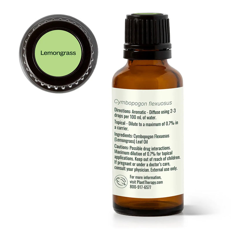 Plant Therapy Lemongrass Essential Oil Essential Oil White Smoke 10 mL,30 mL,100 mL