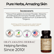 Ora's Amazing Herbal Licorice Love, Skin Soothing Facial Cleansing Powder Face Care White Smoke