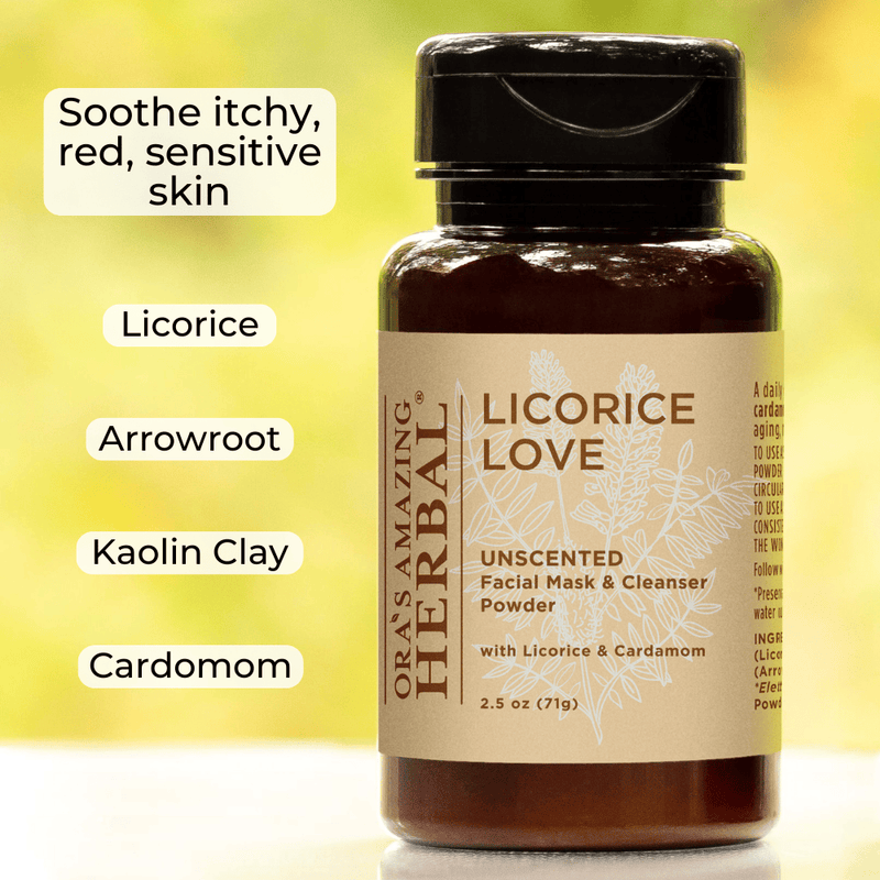 Ora's Amazing Herbal Licorice Love, Skin Soothing Facial Cleansing Powder Face Care Khaki