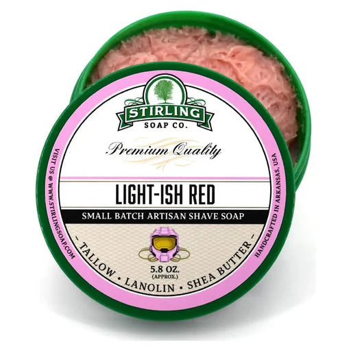 Stirling Soap Co Stirling Soap Co. Light-Ish Red Shaving Collection Shaving Set Dark Green Shaving Soap 5.8oz