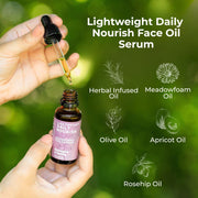 Ora's Amazing Herbal Lightweight Daily Nourish Face Oil Serum Skin Care Dark Green