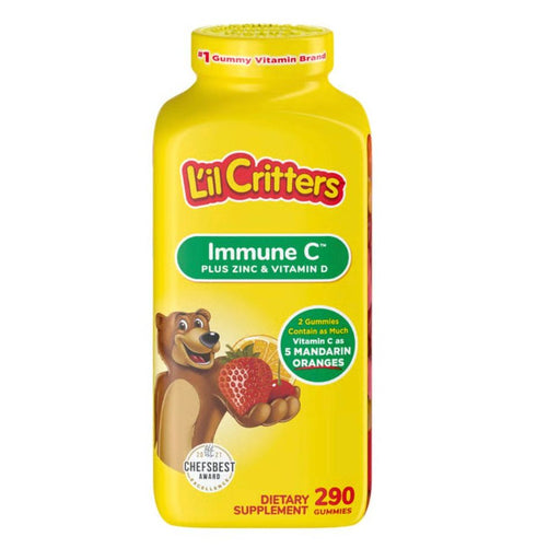 VIP Extensions L'il Critters Immune C + Zinc & Vitamin D Gummies, 290 ct Vitamin Supplement Gold