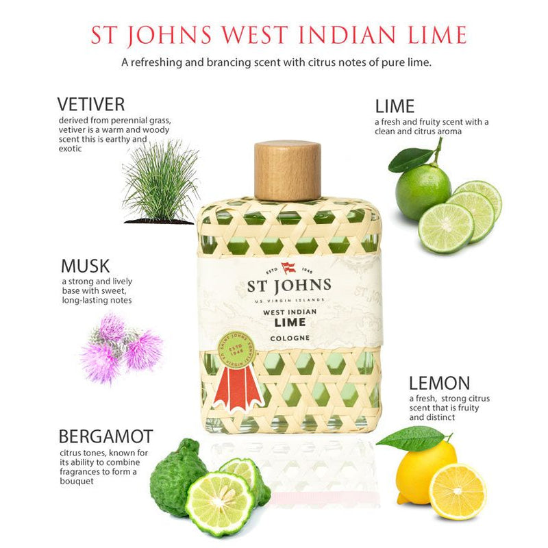 St Johns Fragrance Co LLC™ West Indian Lime Cologne Cologne Beige 4 oz - Spray - $65,2 oz - Spray - $45