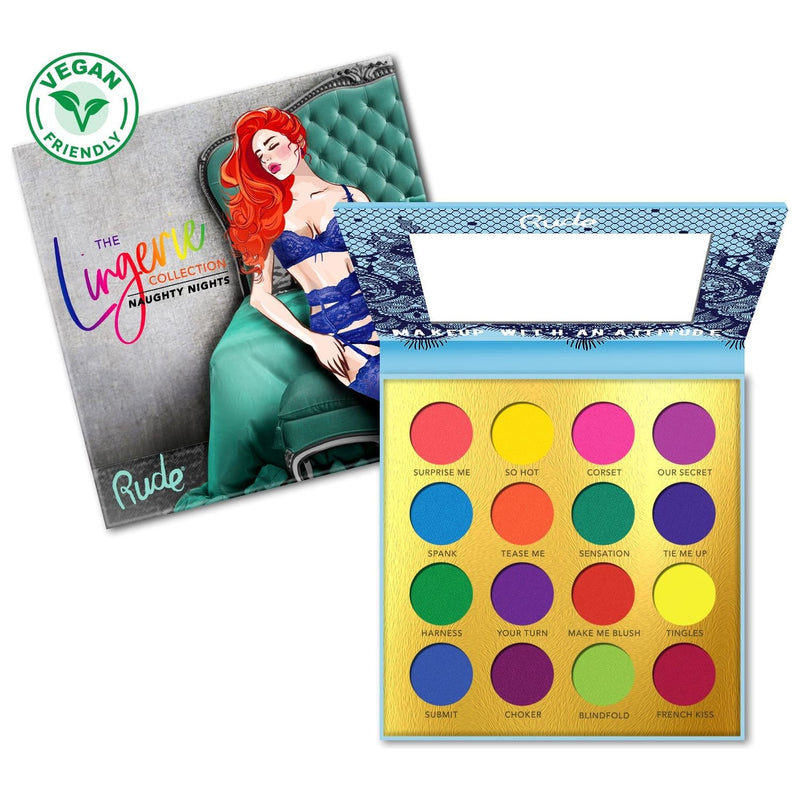 Rude Cosmetics The Lingerie Collection - Naughty Nights (Brights) Eyeshadow Palettes Dark Slate Gray Naughty Nights