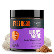 FreshCap Mushrooms Organic Lion’s Mane Mushroom Powder Powder Black 60 Servings