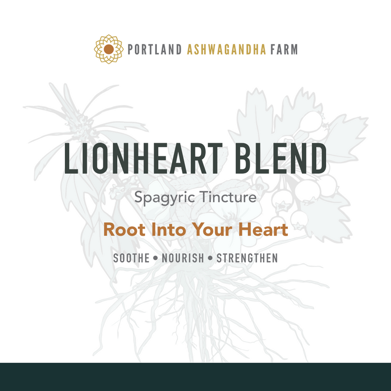 Portland Ashwagandha Farm Lionheart Blend - Fresh Spagyric Tincture Health Care White Smoke 2oz,4oz