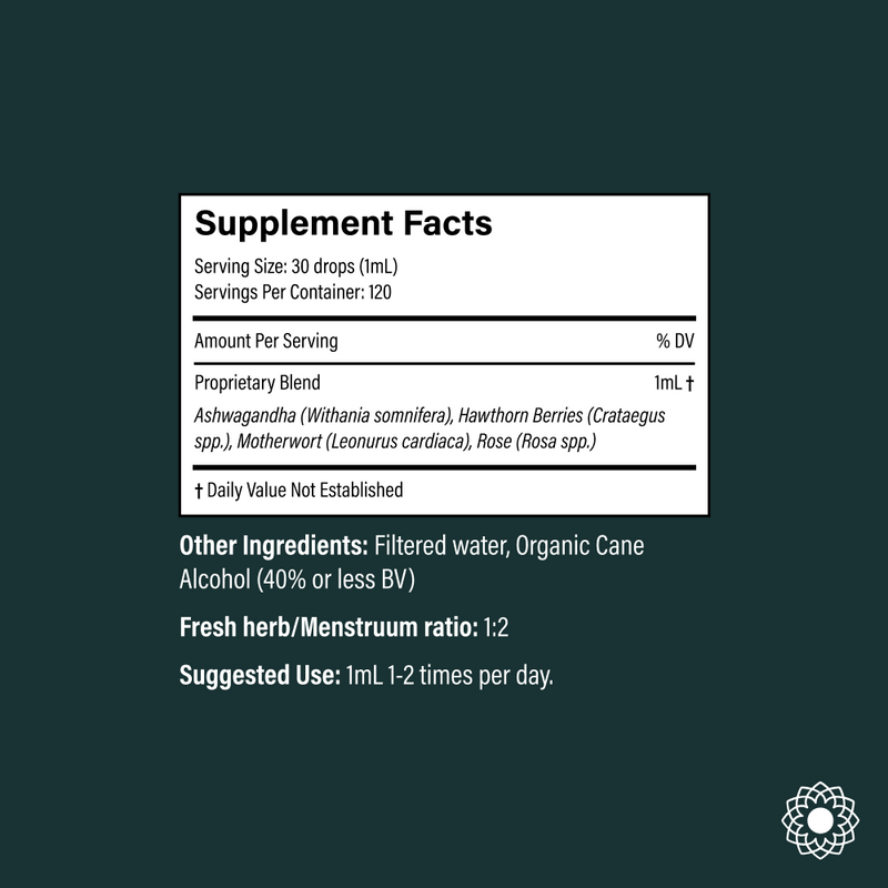 Portland Ashwagandha Farm Lionheart Blend - Fresh Spagyric Tincture Health Care Dark Slate Gray 2oz,4oz