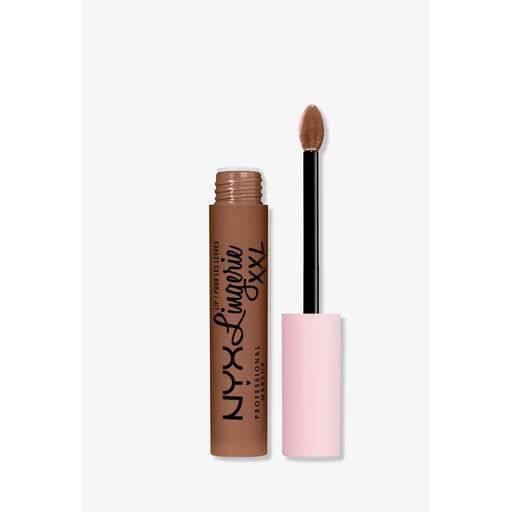 VIP Extensions NYX Lip Lingerie XXL Long-Lasting Matte Liquid Lipstick - Hot Caramelo Lipstick White Smoke