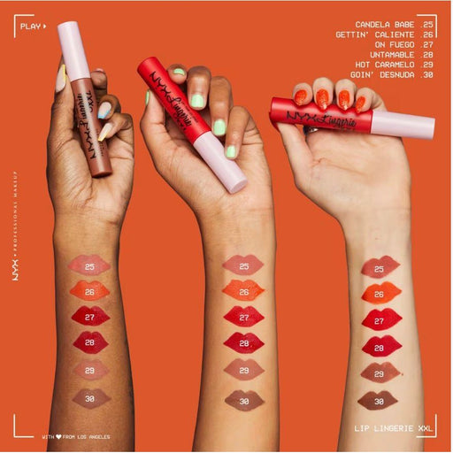 VIP Extensions NYX Lip Lingerie XXL Long-Lasting Matte Liquid Lipstick - Hot Caramelo Lipstick Chocolate