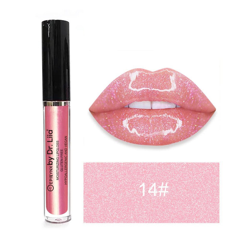 EpiLynx Hydrating Shine Lip Gloss – Vegan, Gluten-Free & Moisturizing Pink 14