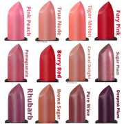Honey Bee BeezGirl Essential Lipstick Beauty Black Pink Peach,True Nude,Tiger Melon,Fury Pink,Pomegranate,Berry Red,Caramel Delight,Sugar Plum,Rhubarb,Brown Sugar,Pure Wine,Deepest Plum