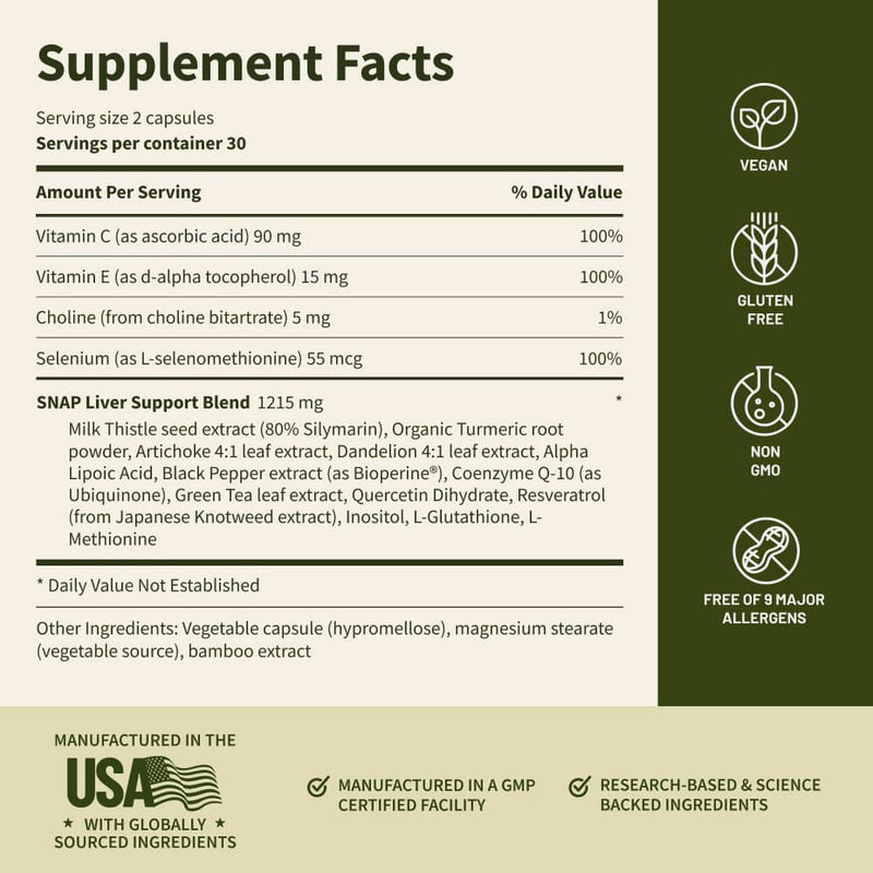 Snap Supplements Liver Health & Detox - Buy 2, Get 1 FREE! Seashell