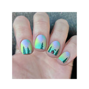 UberChic Beauty Little Landscapes Stamping Plate Dark Gray
