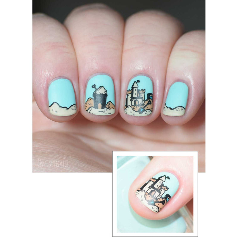 UberChic Beauty Little Landscapes Stamping Plate Gray
