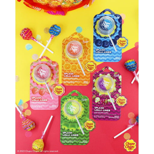 Rude Cosmetics Chupa Chups Splash Lolli-Liner Eyeliner Sandy Brown Strawberry,Orange,Blueberry,Green Apple,Sparkling Grape