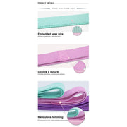 Bellawell Health Long Resistance Bands 3 Strengths Purple, Pink and Green Exercise Elastic bands White Smoke