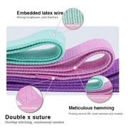 Bellawell Health Long Resistance Bands 3 Strengths Purple, Pink and Green Exercise Elastic bands White Smoke