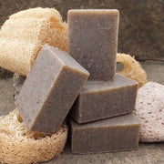 Chagrin Valley Soap & Salve Natural Soap: Loofah Pumice Foot Scrub Soap Dark Olive Green 3.5 oz Bar