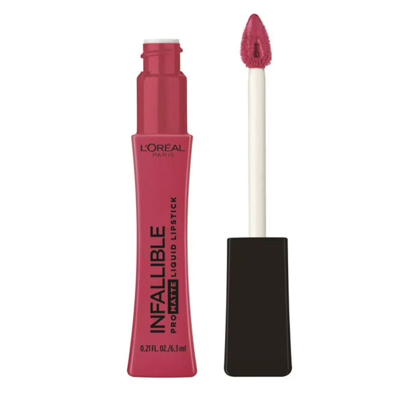 VIP Extensions L'Oréal Paris Infallible Pro-Matte Liquid Lipstick, Raspberry Rose 0.21 oz Liquid Lipstick White Smoke