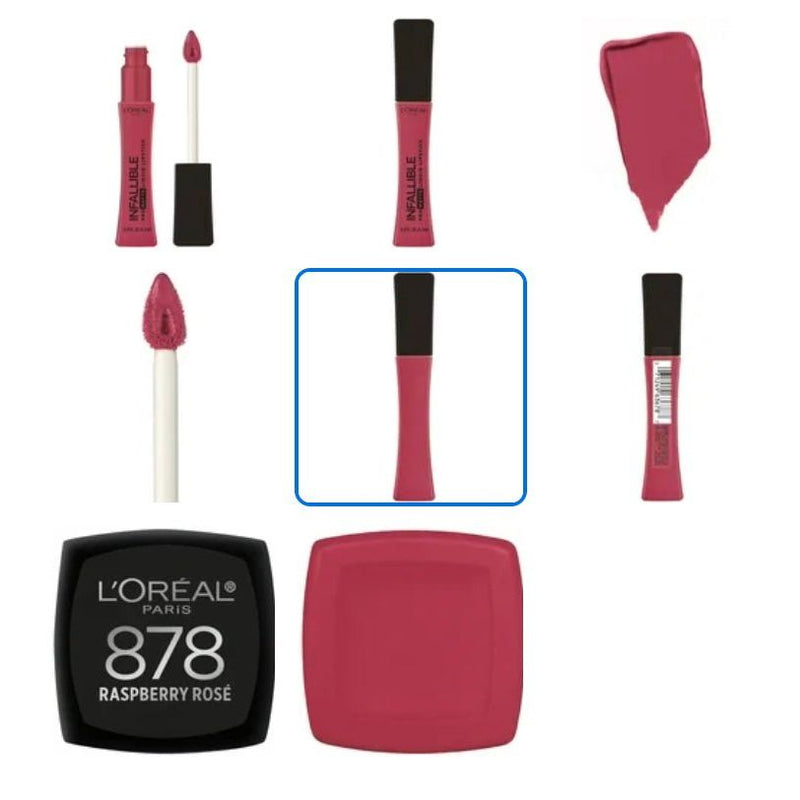 VIP Extensions L'Oréal Paris Infallible Pro-Matte Liquid Lipstick, Raspberry Rose 0.21 oz Liquid Lipstick White Smoke