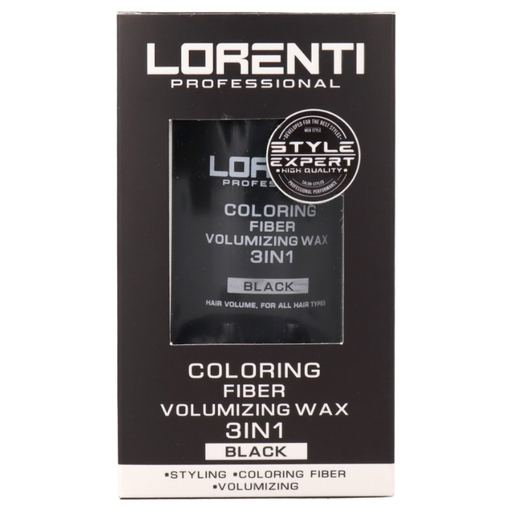 Vip Barber Supply Lorenti Coloring Fiber Volumizing Wax 3-1 Assorted Colors 30g Styling Fiber Wax Dark Slate Gray Black