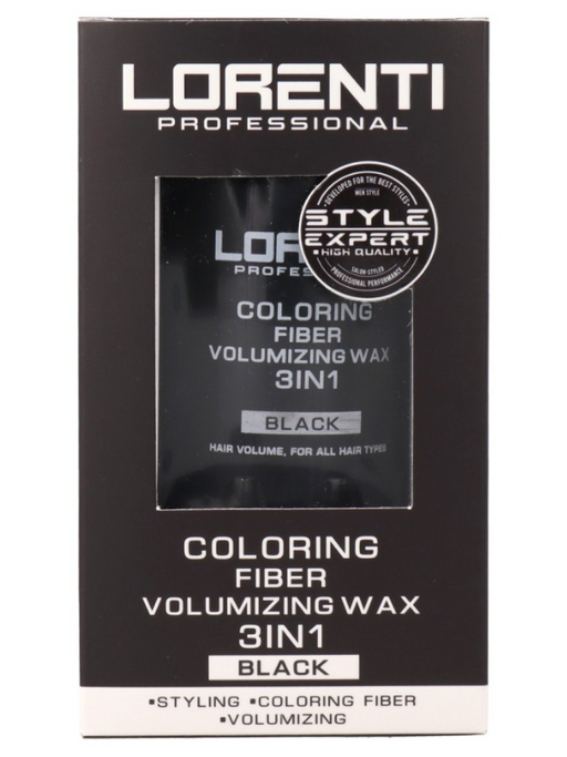 Vip Barber Supply Lorenti Coloring Fiber Volumizing Wax 3-1 Assorted Colors 30g Styling Fiber Wax Dark Slate Gray Black